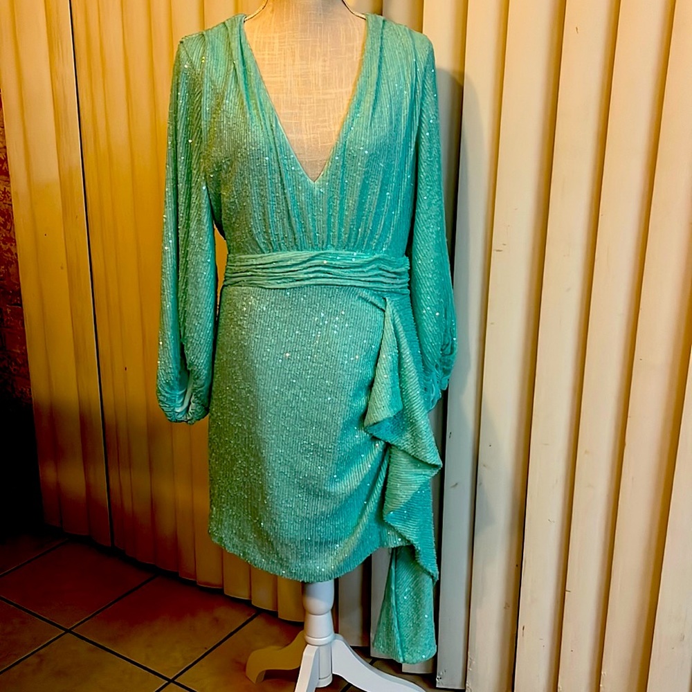 One 33 social dress aqua dress.